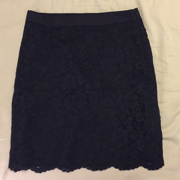The Limited Navy Lace Pencil Skirt - Picture 3 of 7